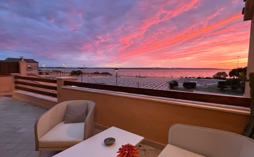 Panorama terrazza tramonto